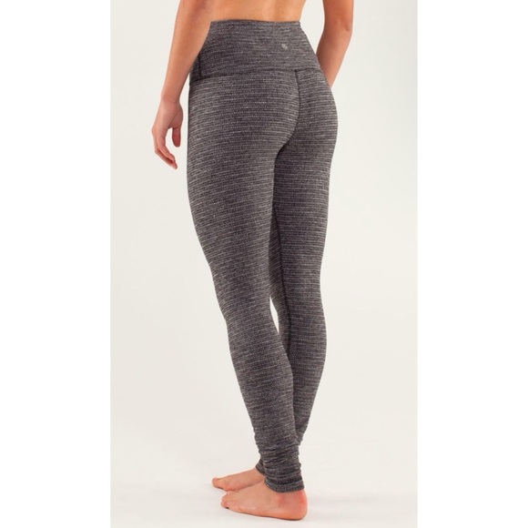 LULULEMON Coco Pique Black Wunder Under Leggings